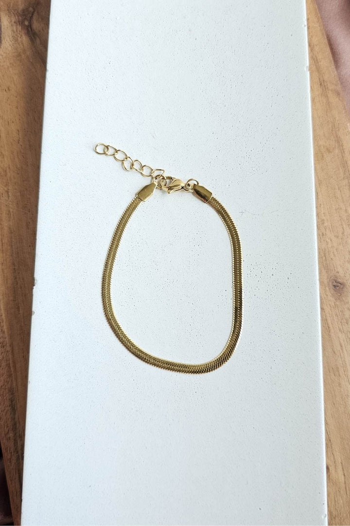 Gold Herringbone Bracelet - Inspired Eye Boutique