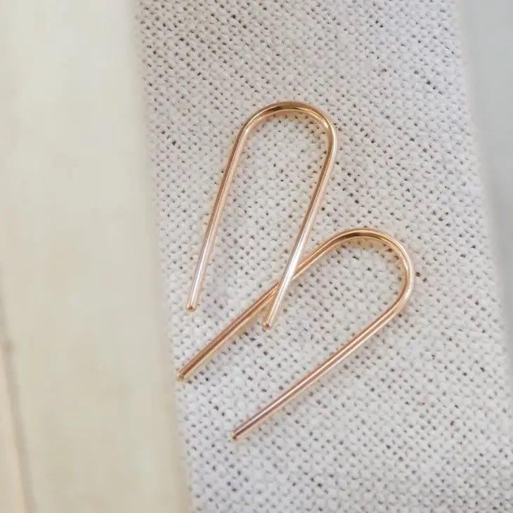 Gold Open Arc Earrings - Inspired Eye Boutique