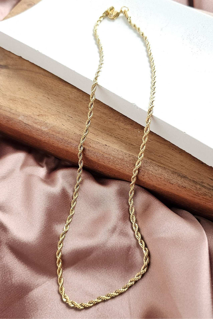 16 inch Gold Rope Chain - Inspired Eye Boutique