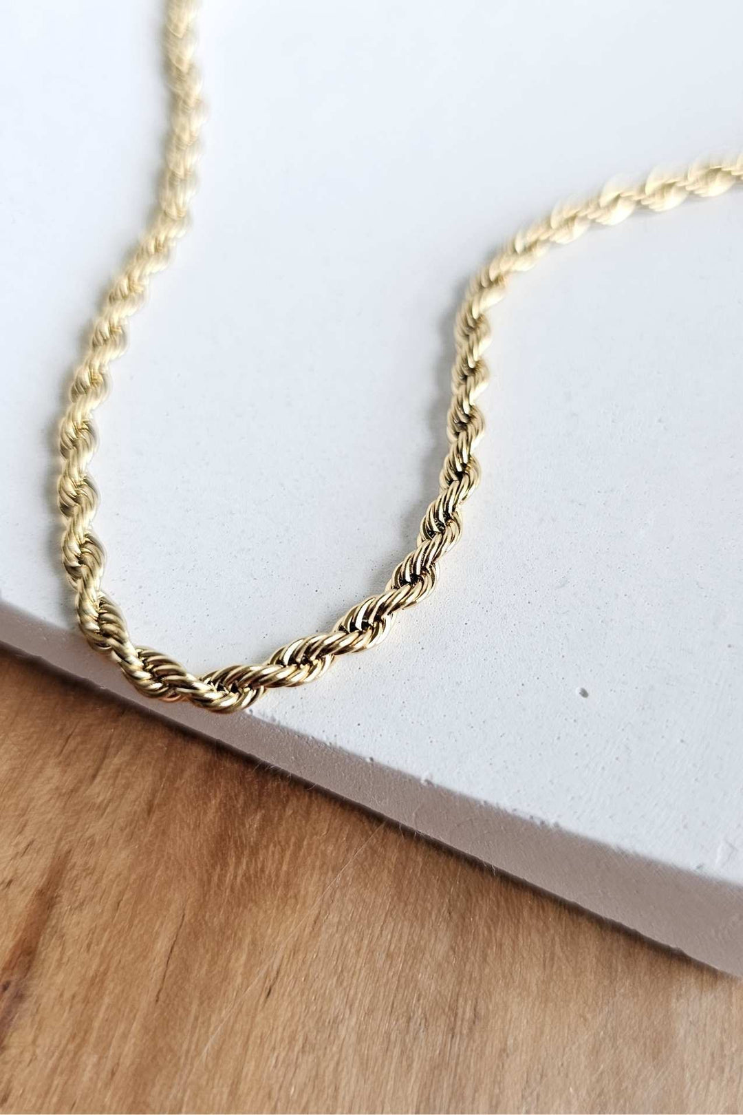 16 inch Gold Rope Chain - Inspired Eye Boutique