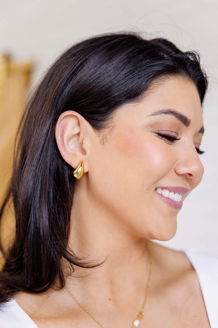 Gold Stainless Steel Teardrop Earrings - Inspired Eye Boutique