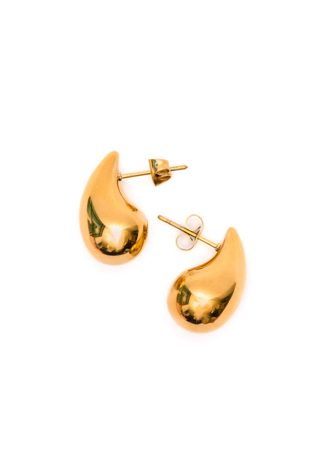 Gold Stainless Steel Teardrop Earrings - Inspired Eye Boutique