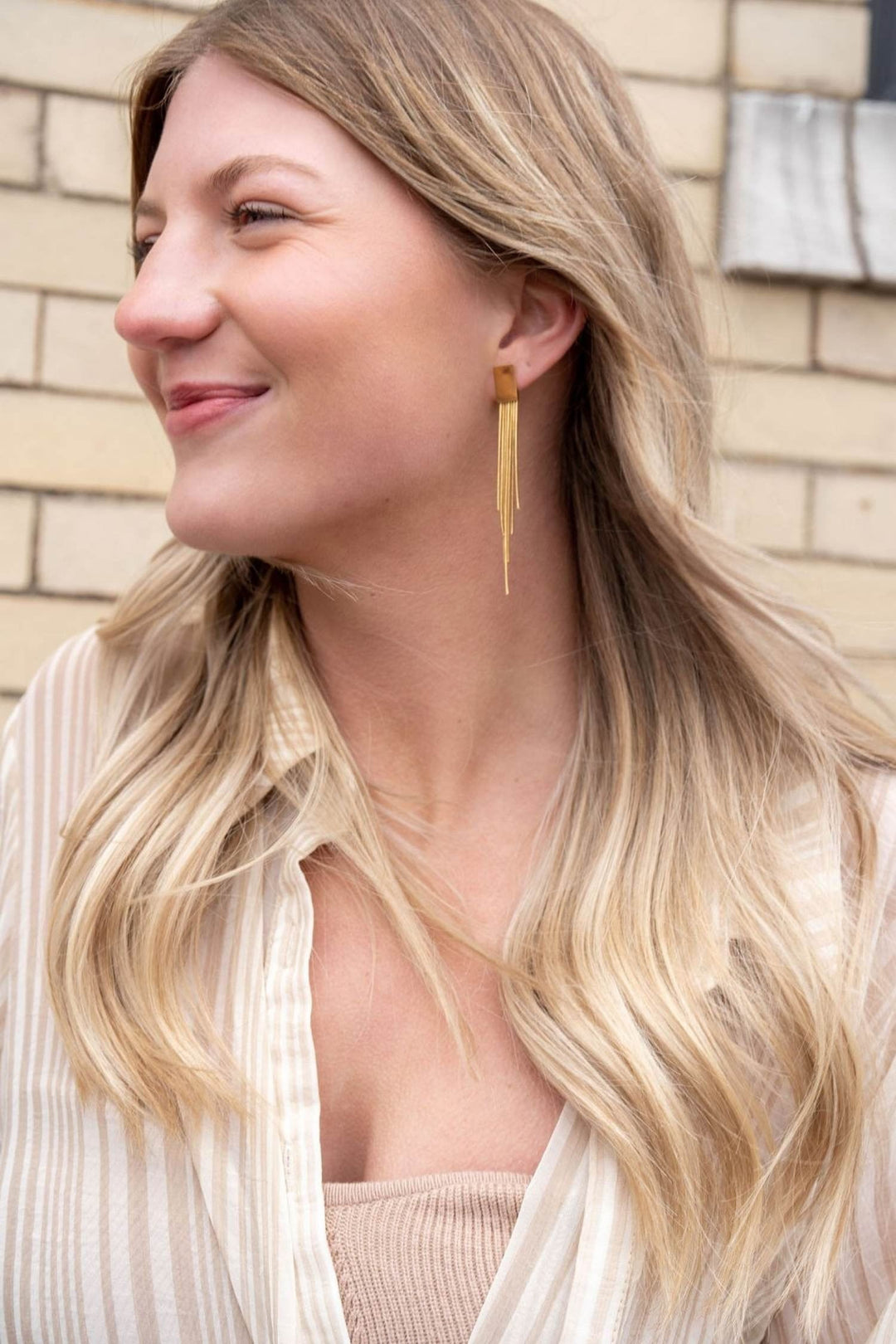 Gold Tassel Dangle Earrings - Inspired Eye Boutique