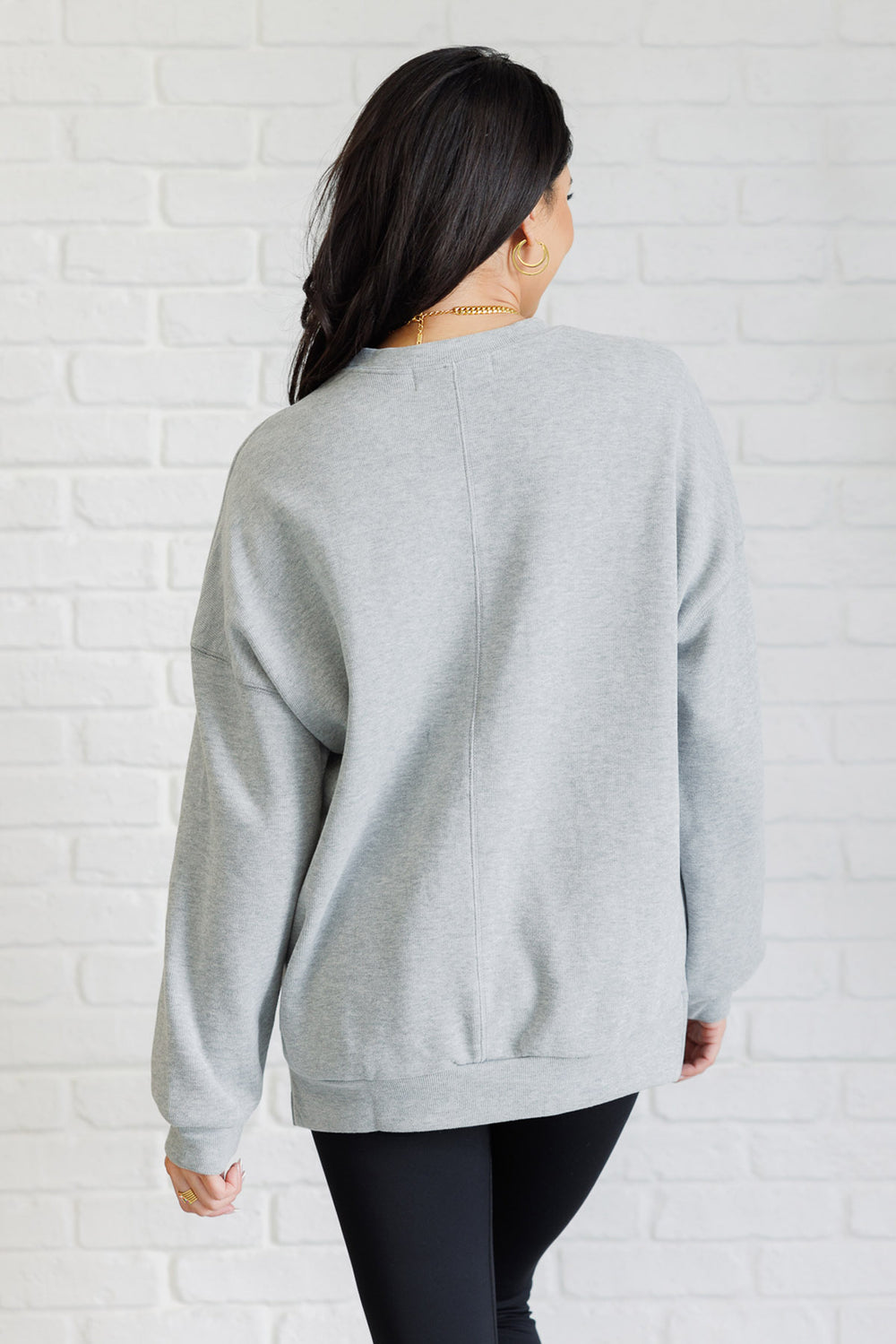 Gray Oversized Pullover Sweatshirt - Inspired Eye Boutique