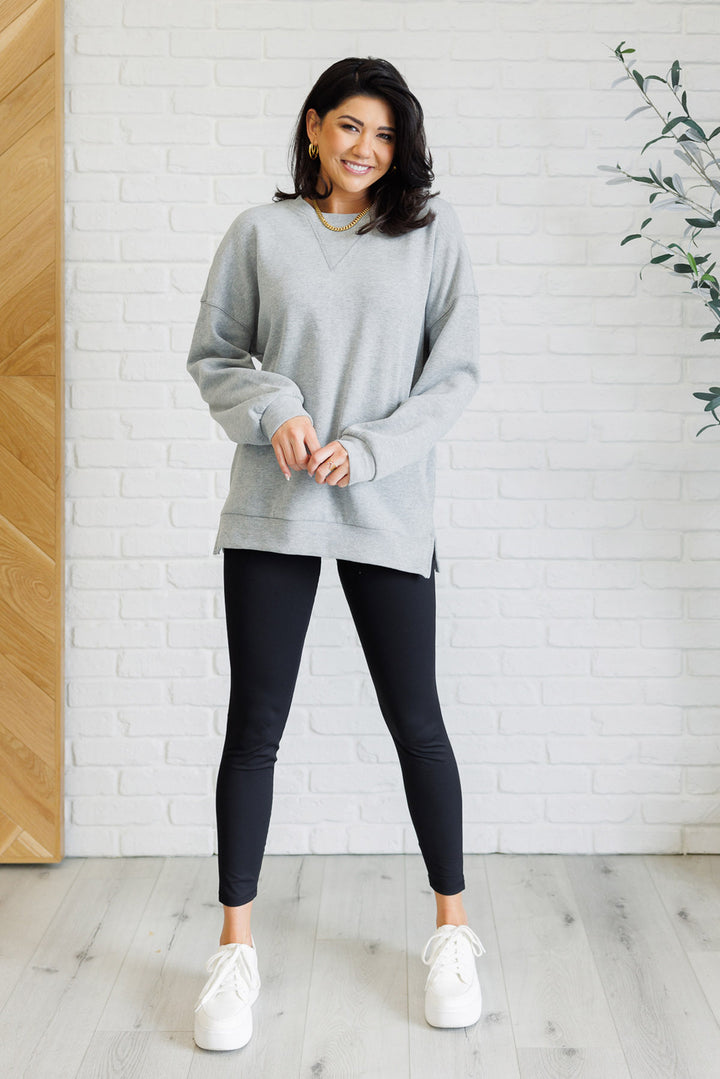 Gray Oversized Pullover Sweatshirt - Inspired Eye Boutique