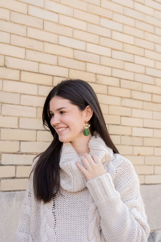 Green and Gold Earrings - St Patricks Day Earrings - Inspired Eye Boutique