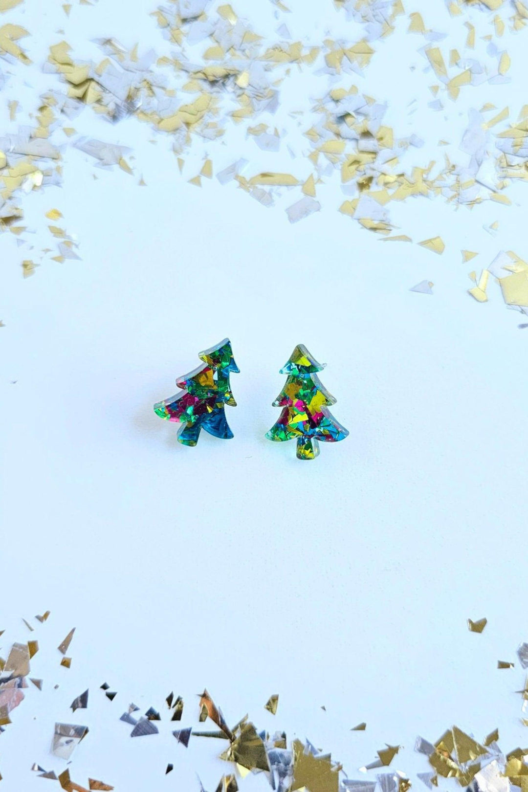 Green Christmas Tree Stud Earrings - Inspired Eye Boutique