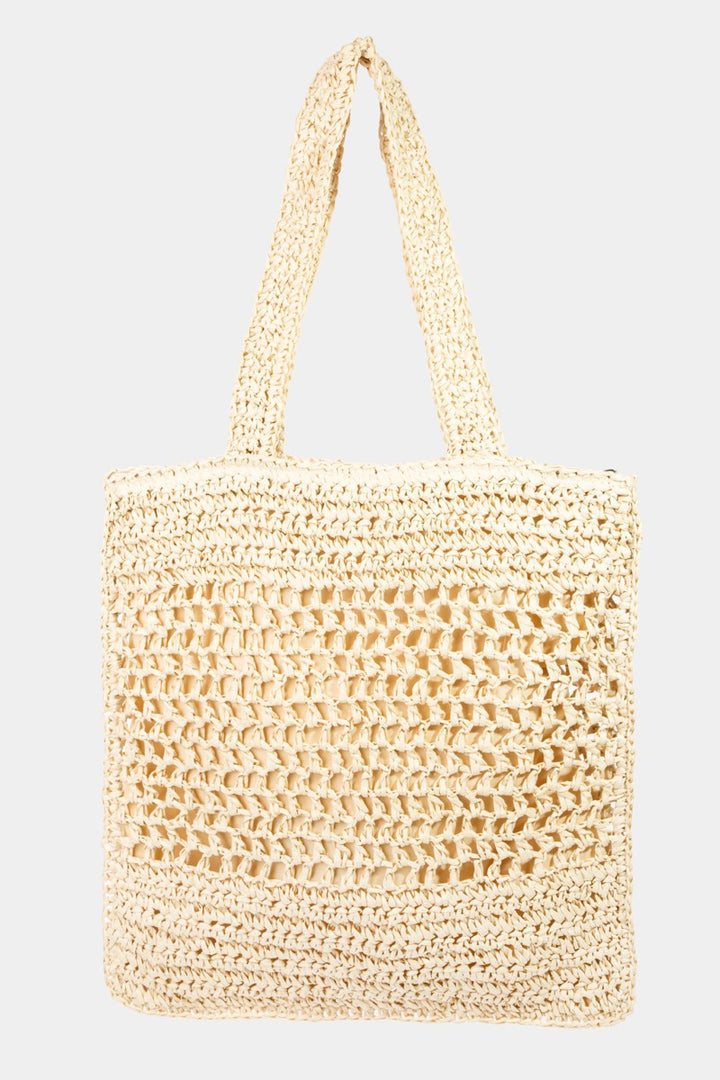 Hand Woven Straw Tote Bag - Inspired Eye Boutique