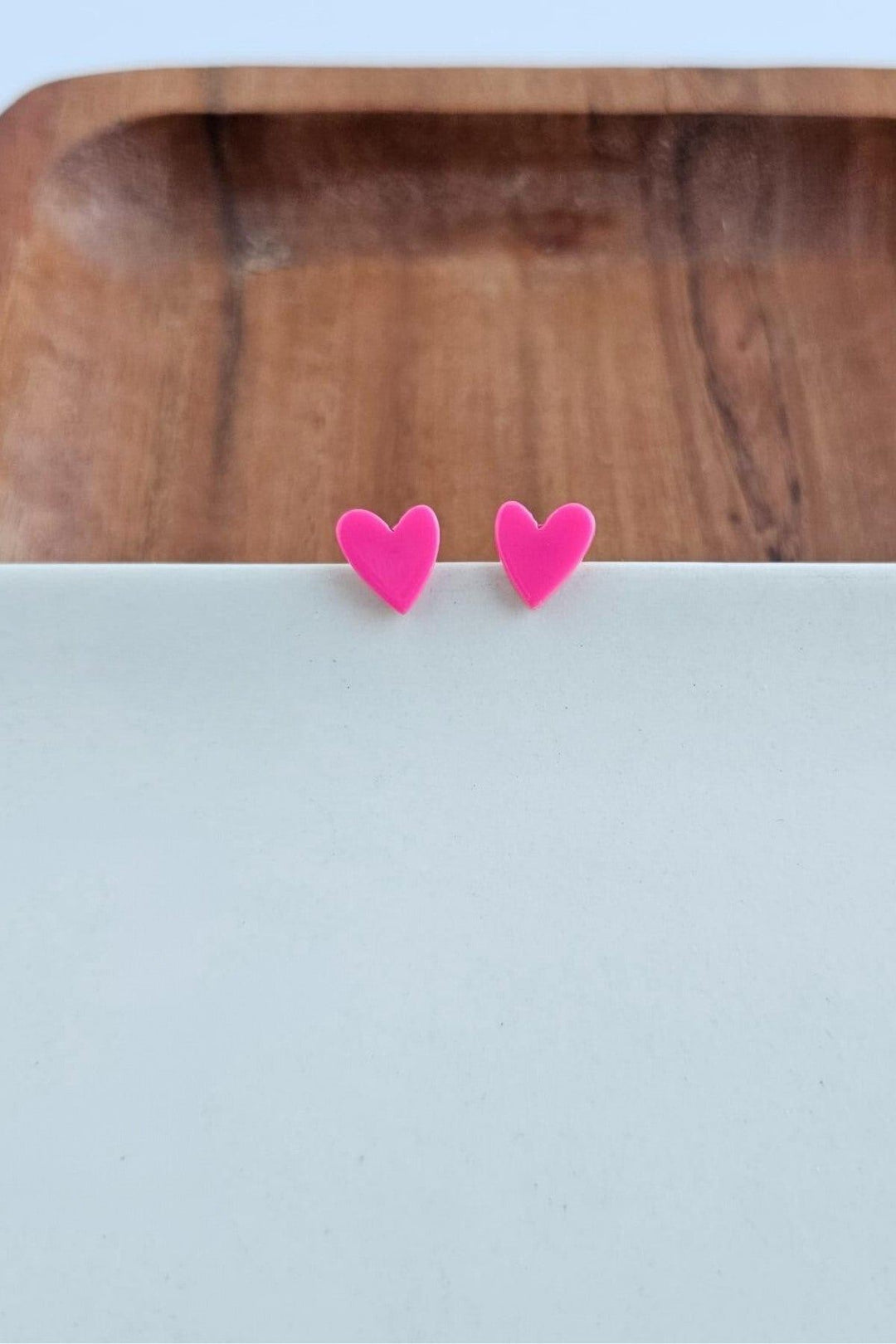 Heart Stud Earrings - Hot Pink - Inspired Eye Boutique