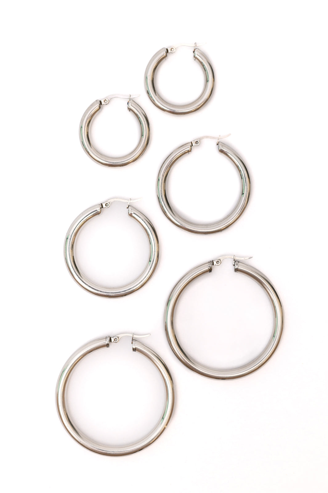 Hoop Earrings Set - Silver - Inspired Eye Boutique