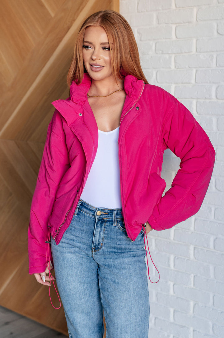 Hot Pink Puffer Jacket - Inspired Eye Boutique