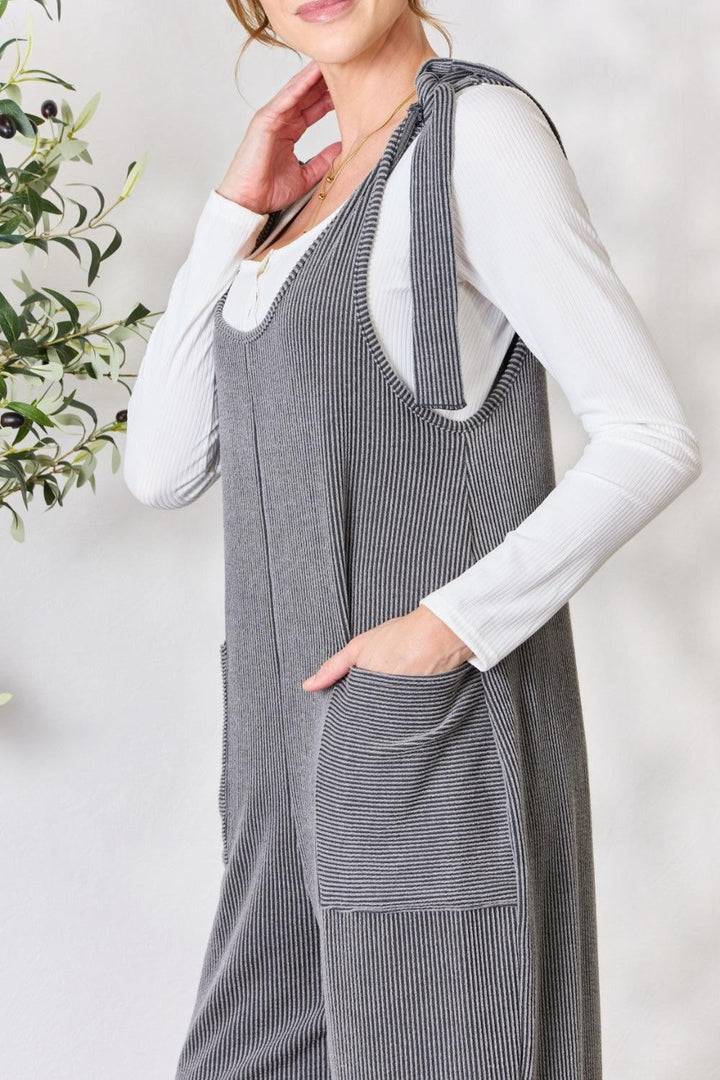 Casual Sleeveless Jumpsuit - Grey - Inspired Eye Boutique