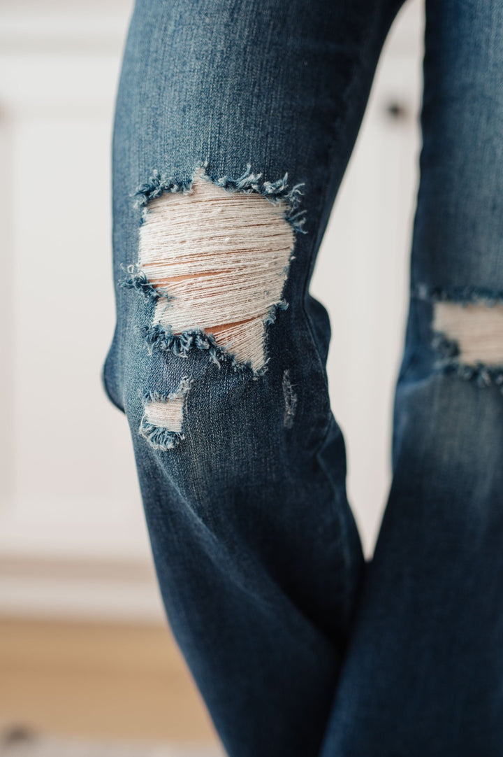 Judy Blue Distressed Flare Jeans - Inspired Eye Boutique