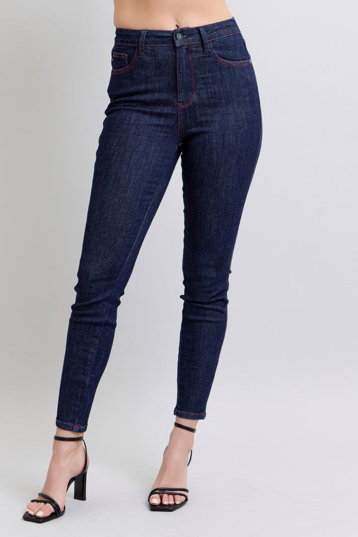 Judy Blue - Heart Shaped Back Pocket Skinny Jeans - Inspired Eye Boutique