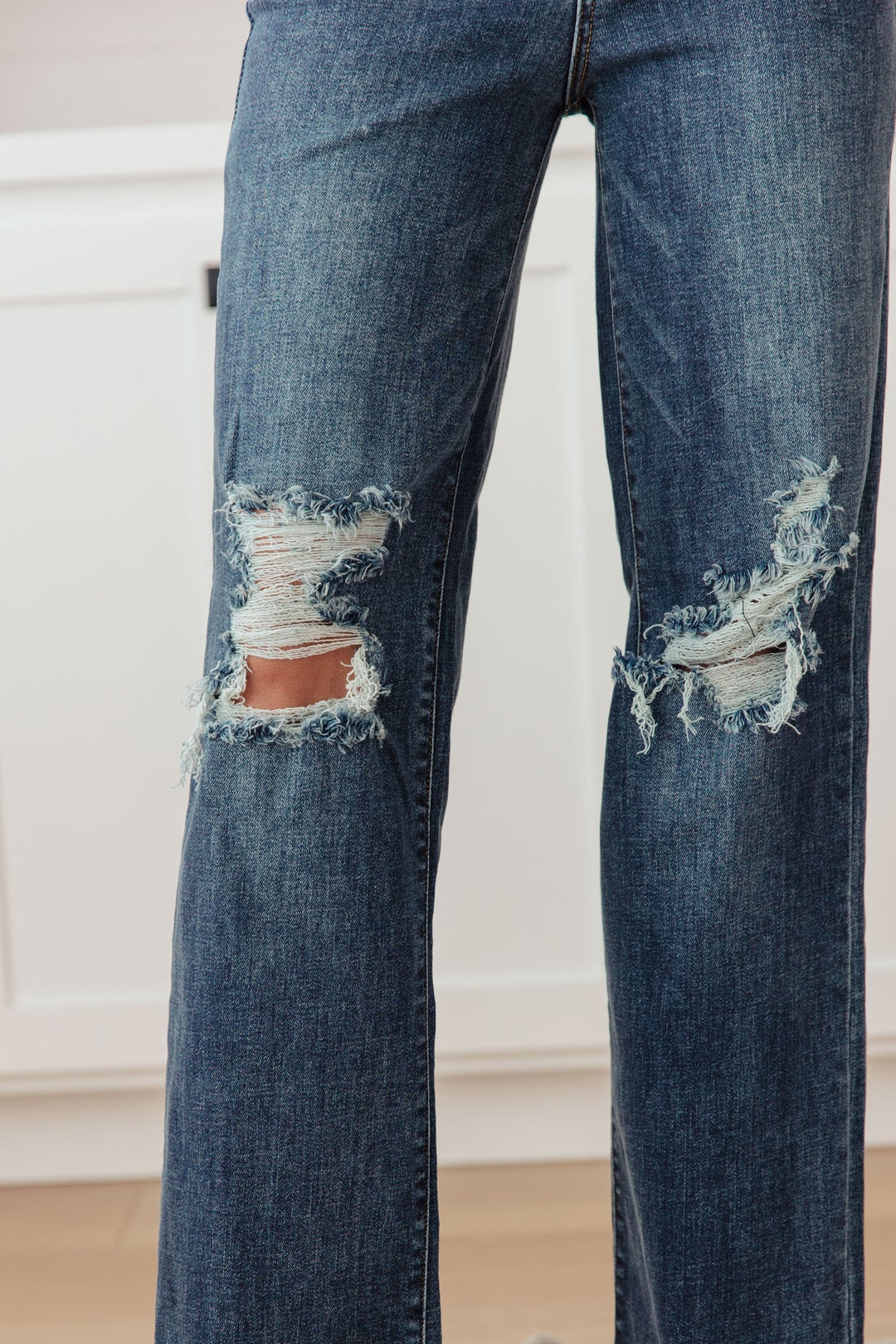 Judy Blue - High Rise 90's Straight Jeans - Dark Wash - Inspired Eye Boutique