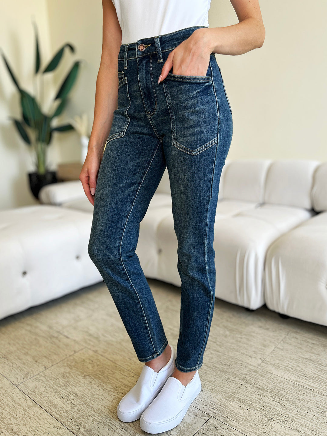 Judy Blue - High Rise Classic Relaxed Fit Jeans - Inspired Eye Boutique