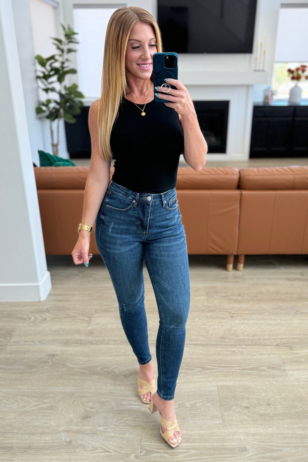 Judy Blue - High Rise Control Top Skinny Jeans - Inspired Eye Boutique