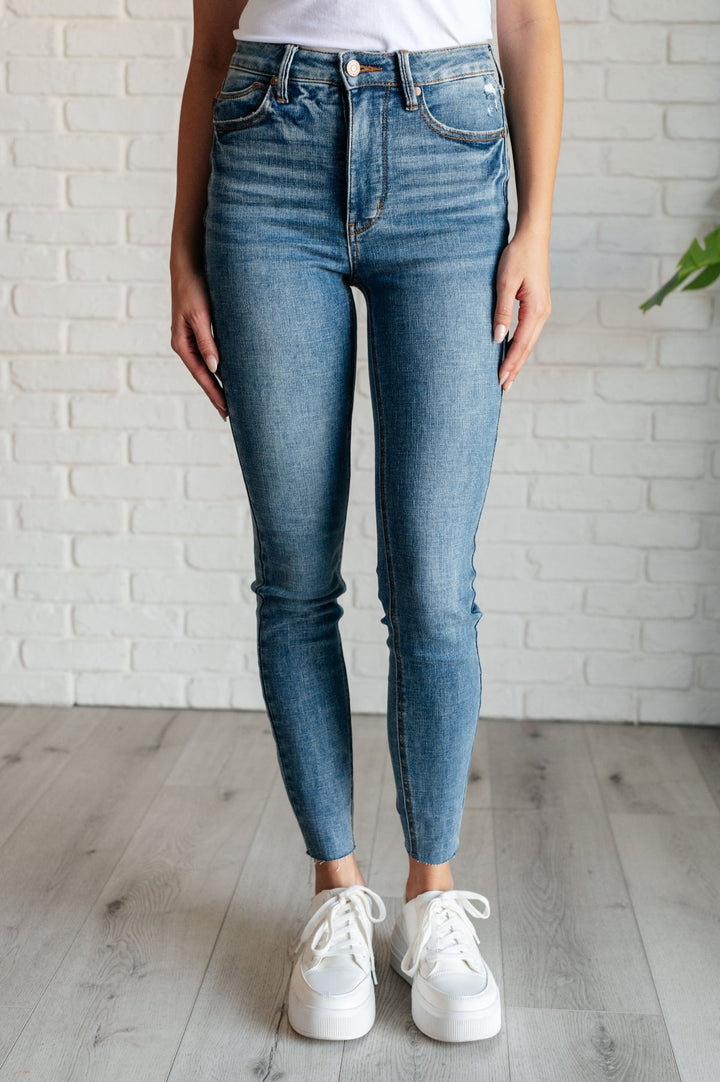 Judy Blue - High Rise Shield Pocket Skinny Jeans - Inspired Eye Boutique