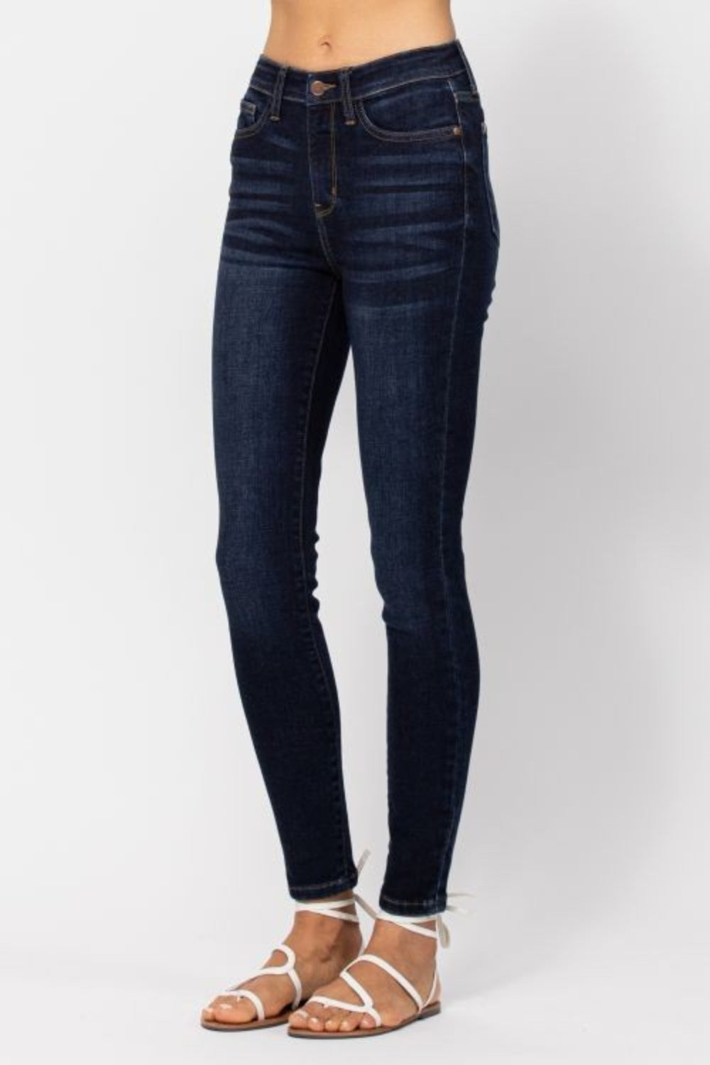 Judy Blue - High Waist Dark Wash Skinny Jeans - Inspired Eye Boutique