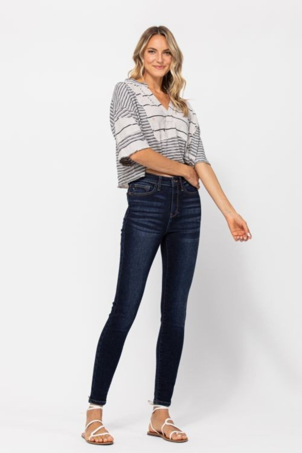 Judy Blue - High Waist Dark Wash Skinny Jeans - Inspired Eye Boutique