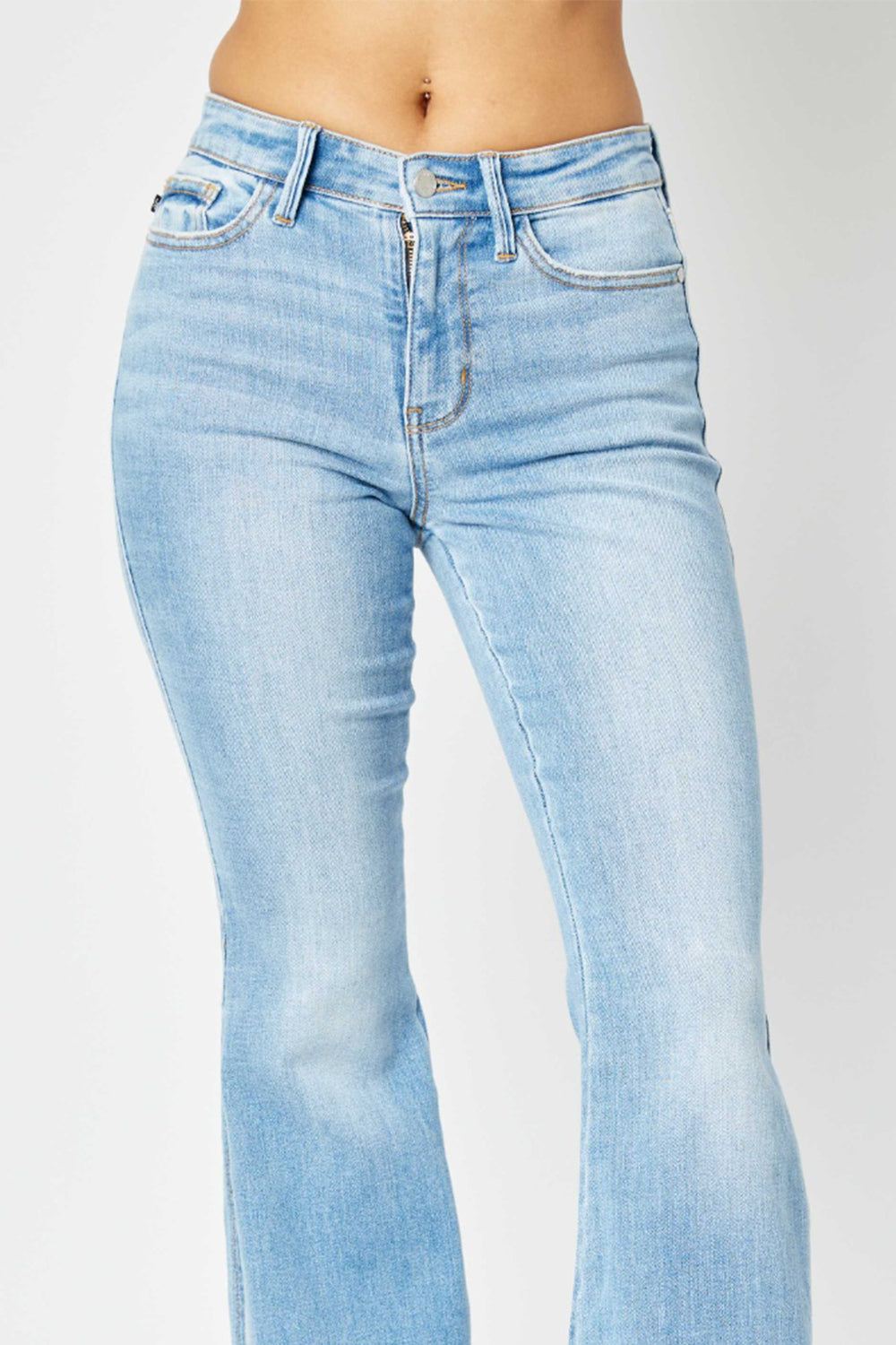 Judy Blue Mid Rise Flare Jeans - Inspired Eye Boutique