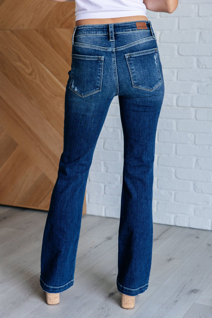 Judy Blue - Mid-Rise Distressed Bootcut Jeans - Inspired Eye Boutique