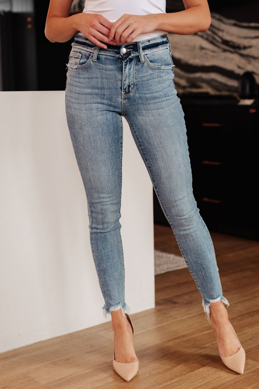 Judy Blue - Mid Rise Skinny Fit Jeans - Inspired Eye Boutique