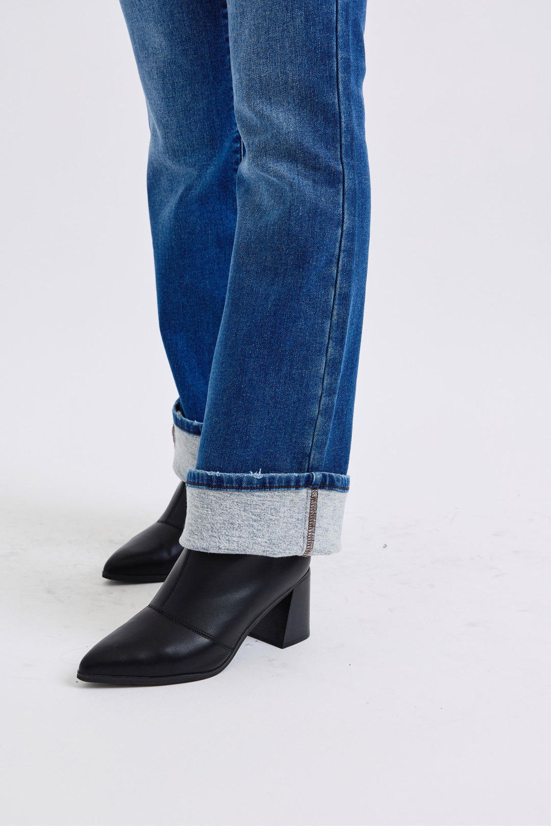 Judy Blue - Mid-Rise Thermal Bootcut Jeans - Inspired Eye Boutique