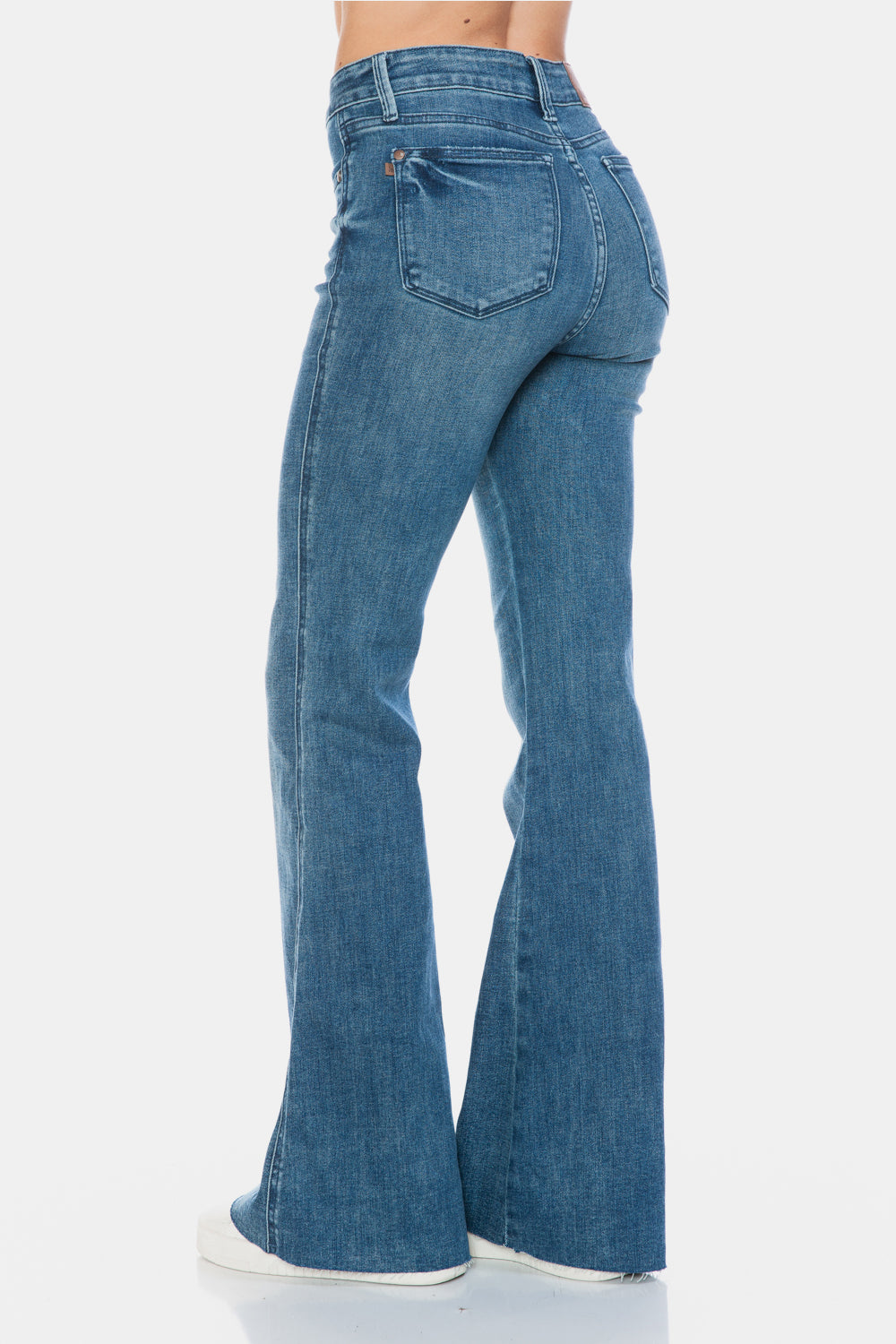 Judy Blue - Mid-Rise Tummy Control Flare Denim Jeans - Inspired Eye Boutique