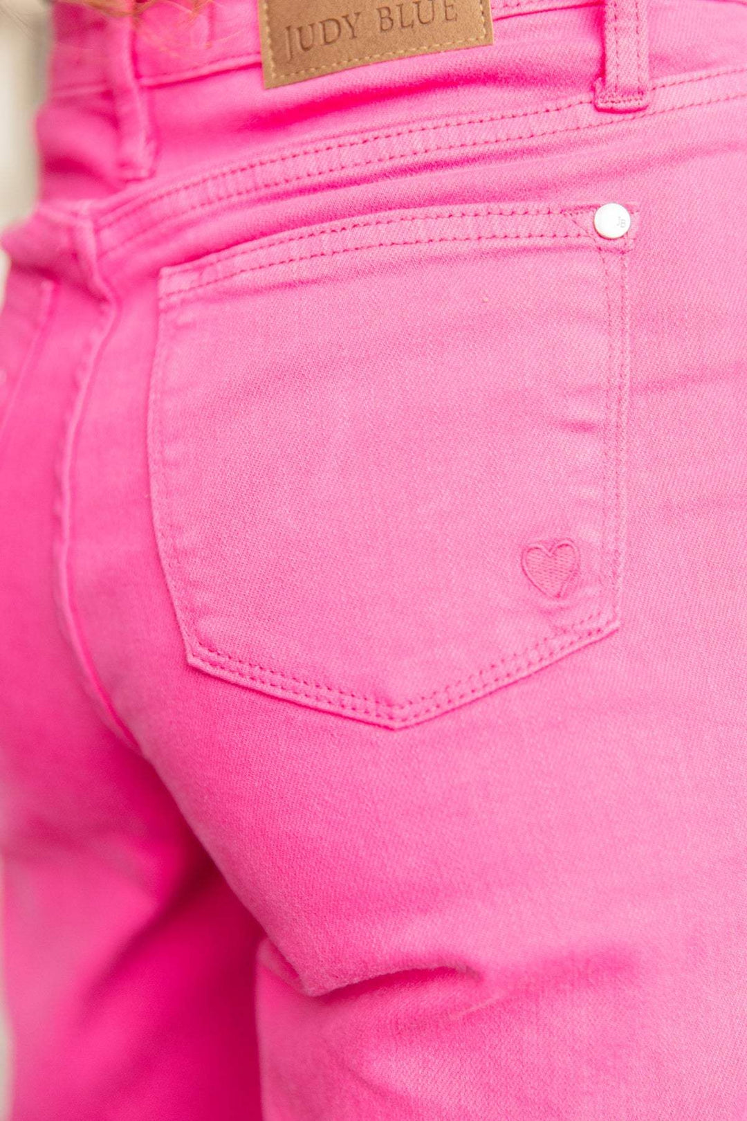 Judy Blue - Pink Jeans - Hot Pink - Straight Leg - Inspired Eye Boutique