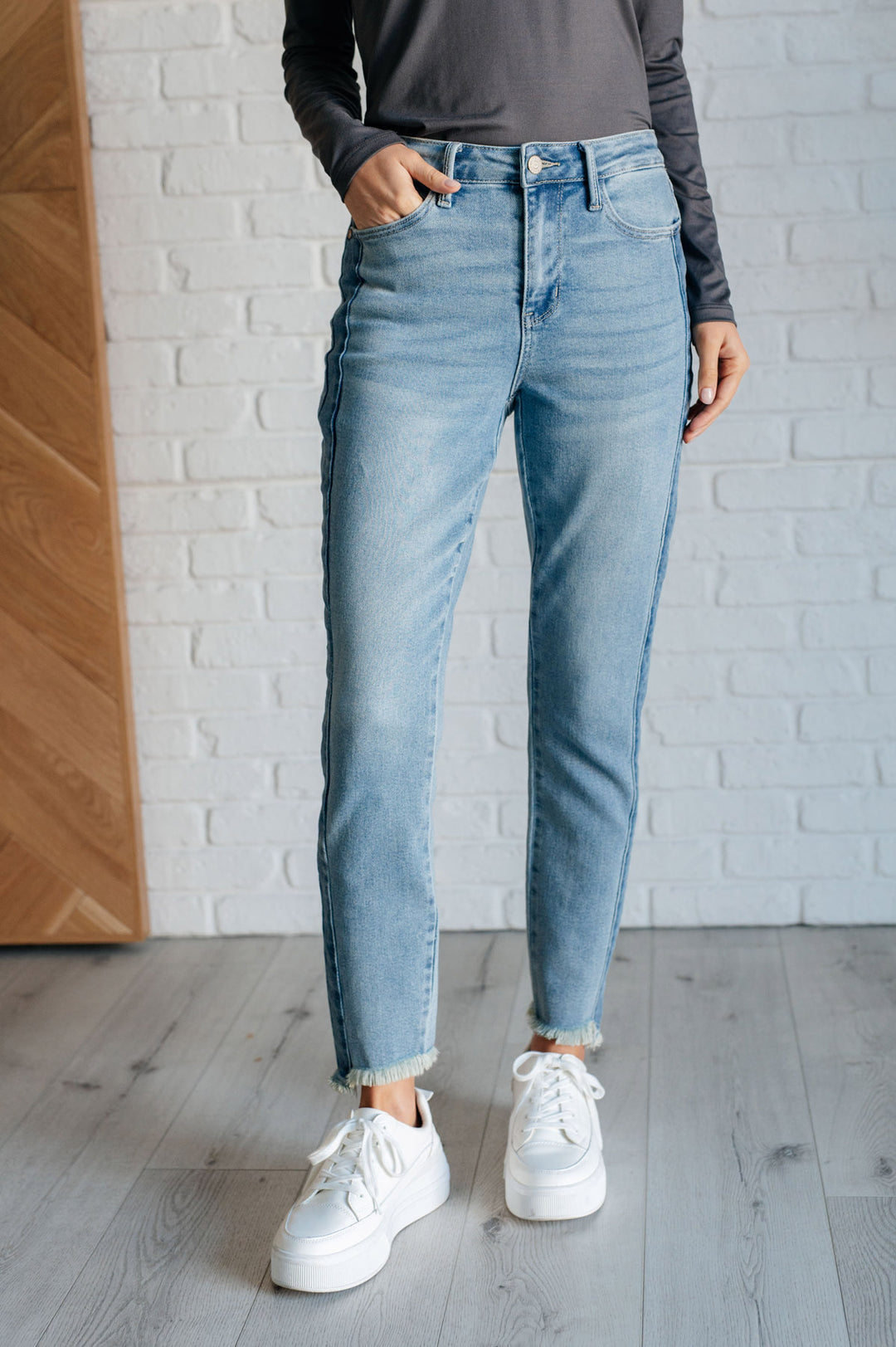 Judy Blue - Side Panel Detail High Rise Jeans - Inspired Eye Boutique