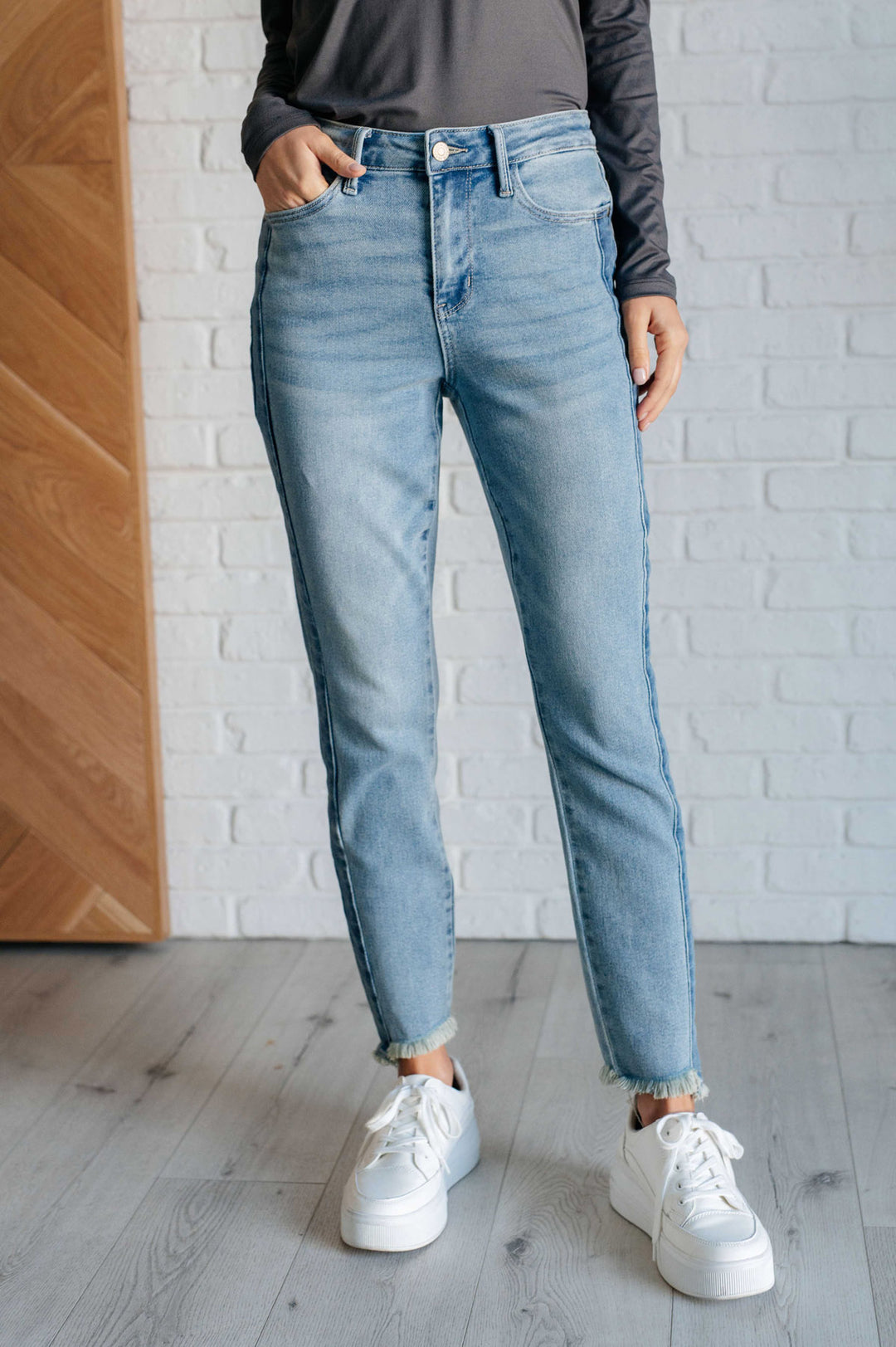 Judy Blue - Side Panel Detail High Rise Jeans - Inspired Eye Boutique