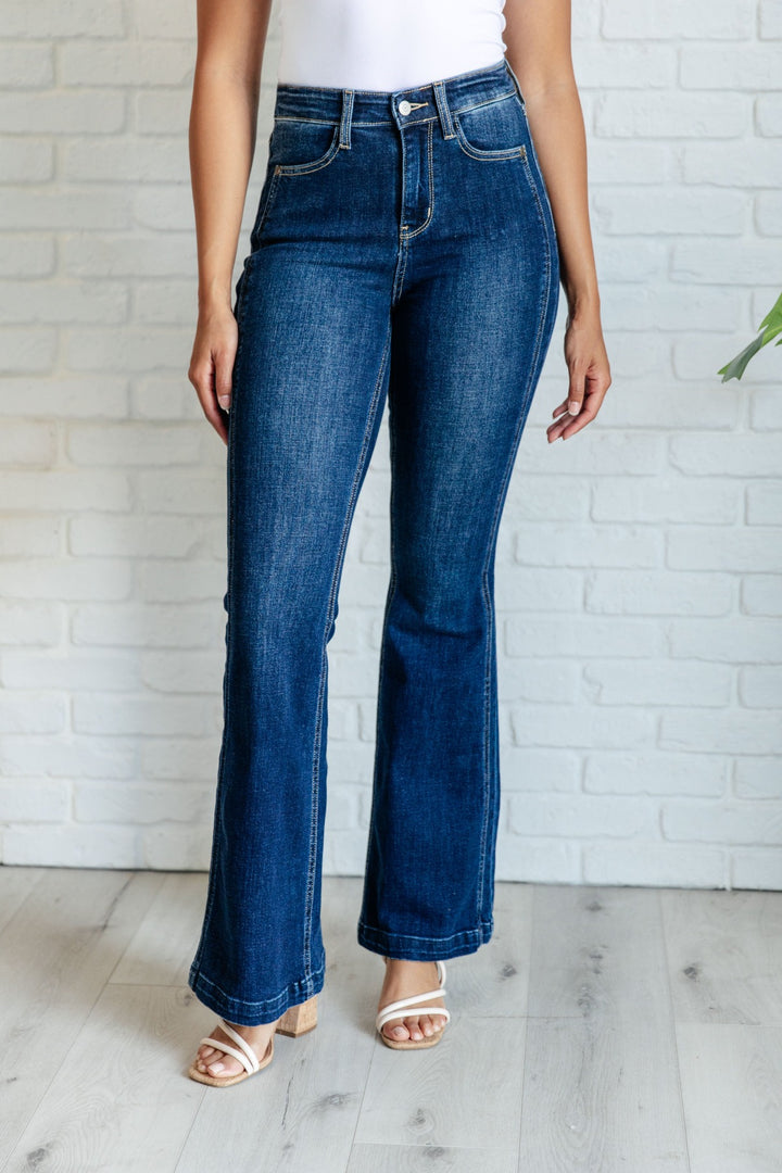 Judy Blue - Mavis Side Seam Detail Flare Jeans