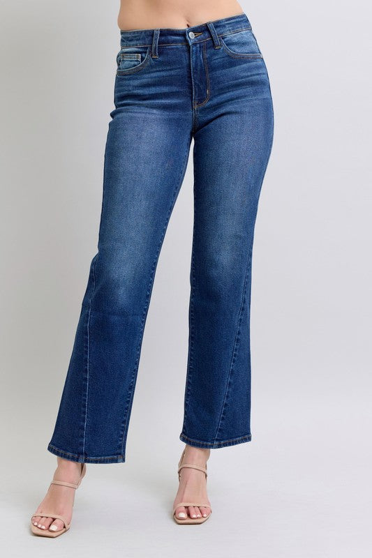 Judy Blue - Side Seam Detail Straight Leg Jeans - Inspired Eye Boutique