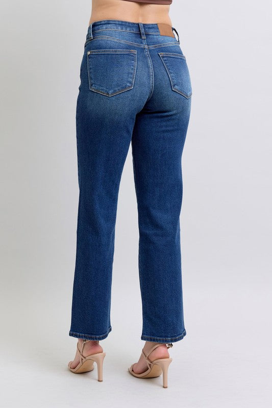 Judy Blue - Side Seam Detail Straight Leg Jeans - Inspired Eye Boutique