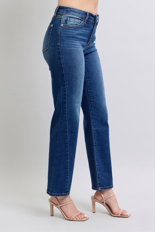 Judy Blue - Side Seam Detail Straight Leg Jeans - Inspired Eye Boutique