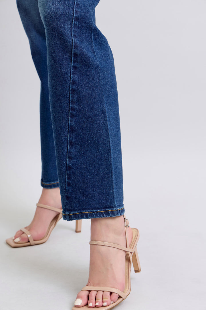 Judy Blue - Side Seam Detail Straight Leg Jeans - Inspired Eye Boutique