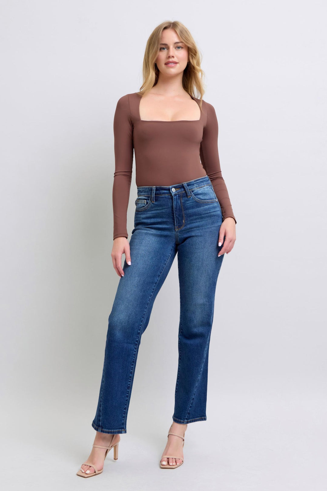 Judy Blue - Side Seam Detail Straight Leg Jeans - Inspired Eye Boutique