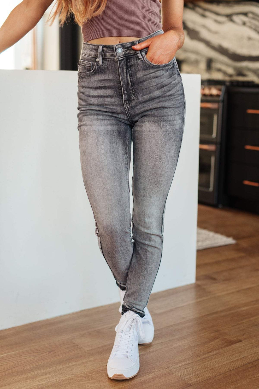 Judy Blue Skinny Jeans - High Rise - Control Top - Released Hem - Inspired Eye Boutique
