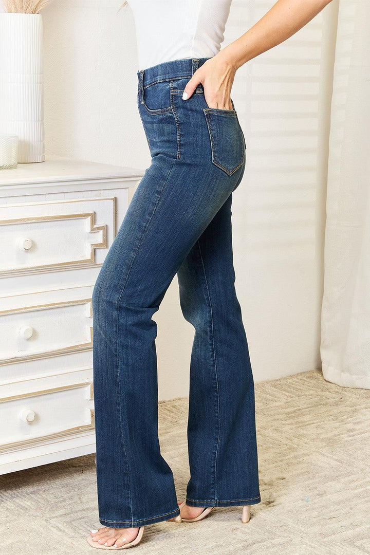 Judy Blue Slim Boot Pull On Jeans - Inspired Eye Boutique