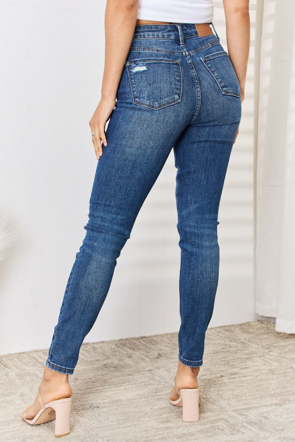 Judy Blue Slim Fit Distressed Jeans - Inspired Eye Boutique