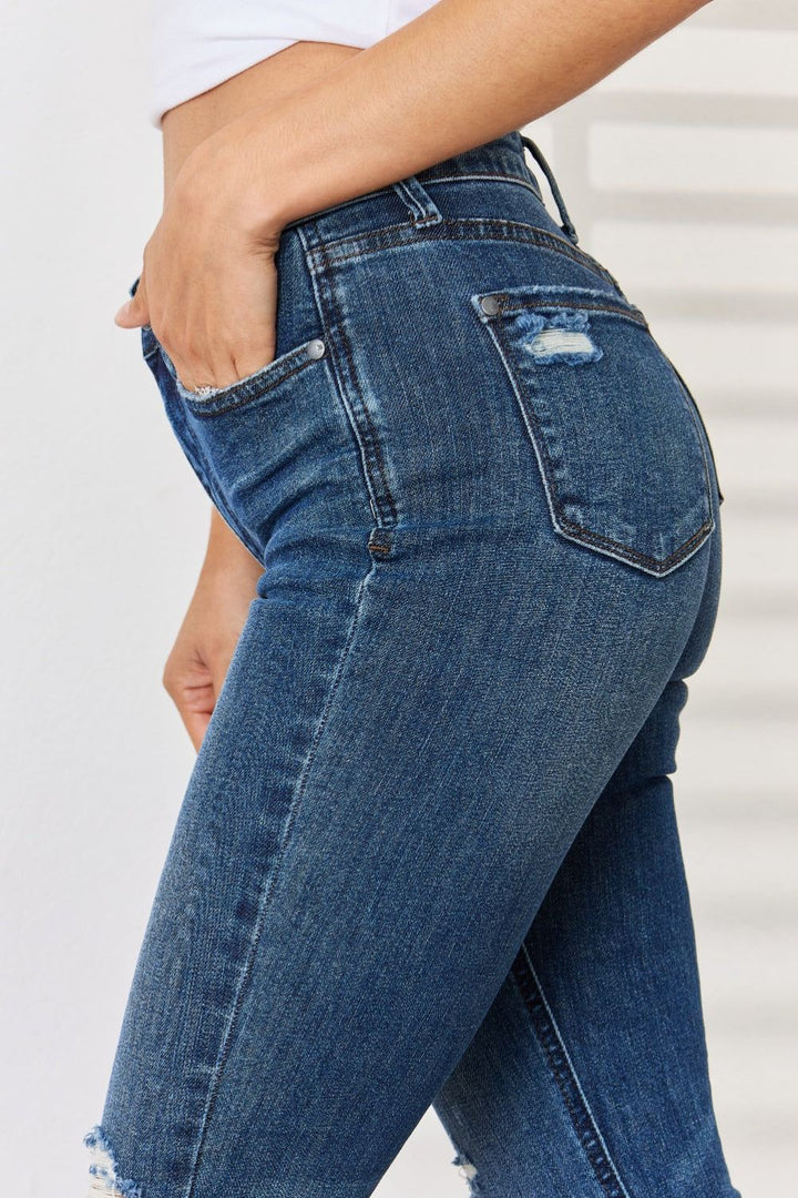 Judy Blue Slim Fit Distressed Jeans - Inspired Eye Boutique
