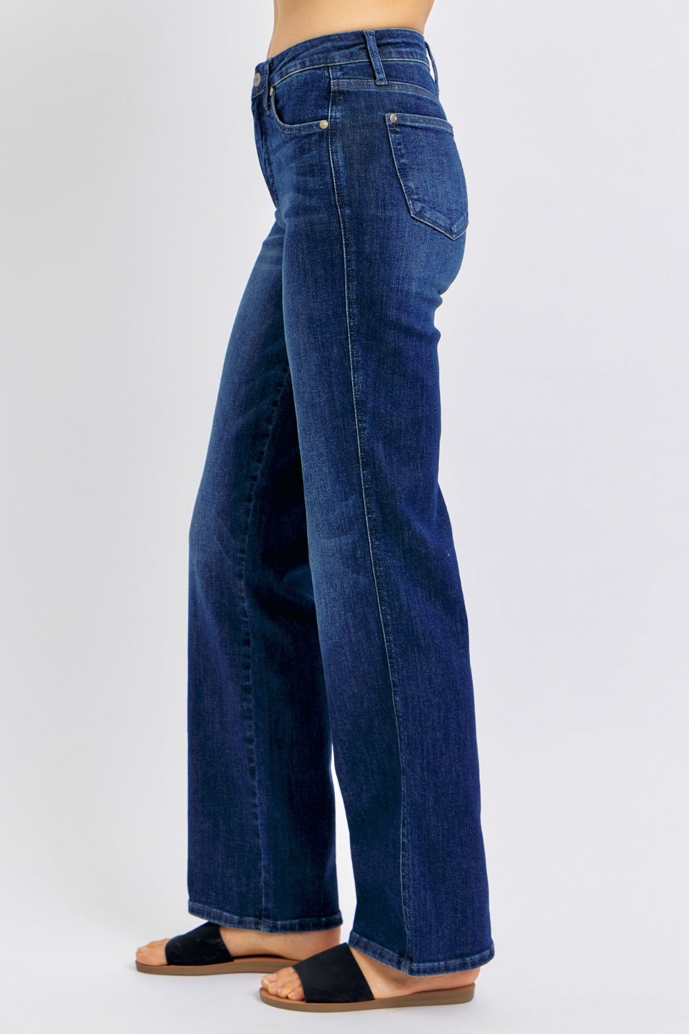 Judy Blue - Straight Leg Dark Wash Jeans - Inspired Eye Boutique