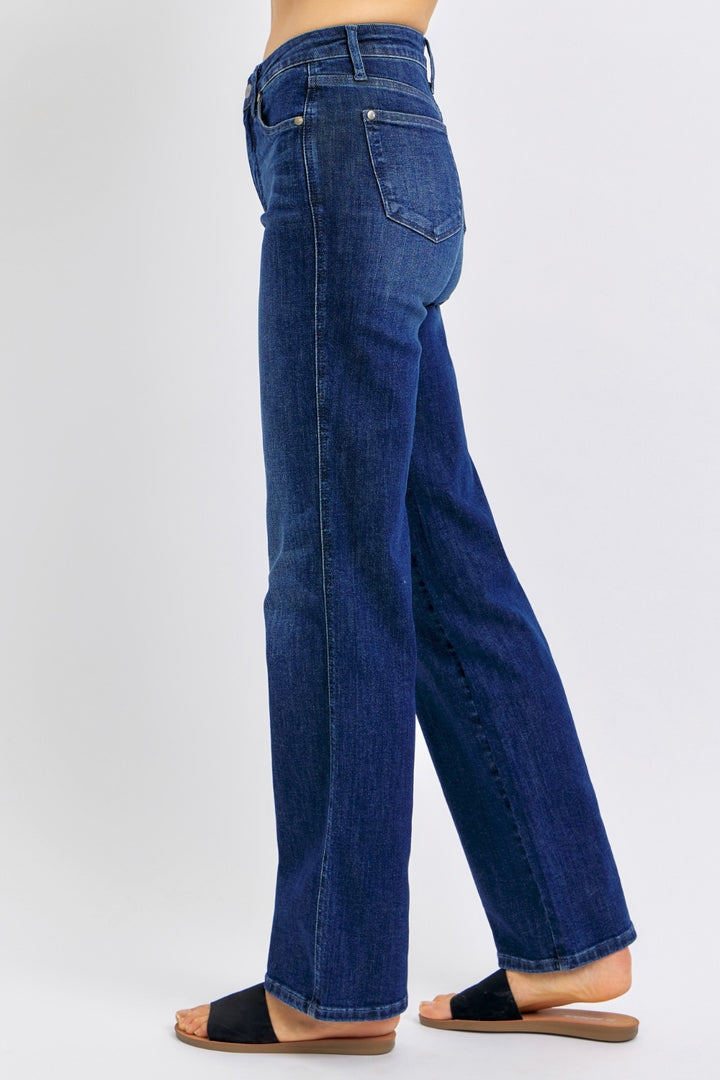 Judy Blue - Straight Leg Dark Wash Jeans - Inspired Eye Boutique