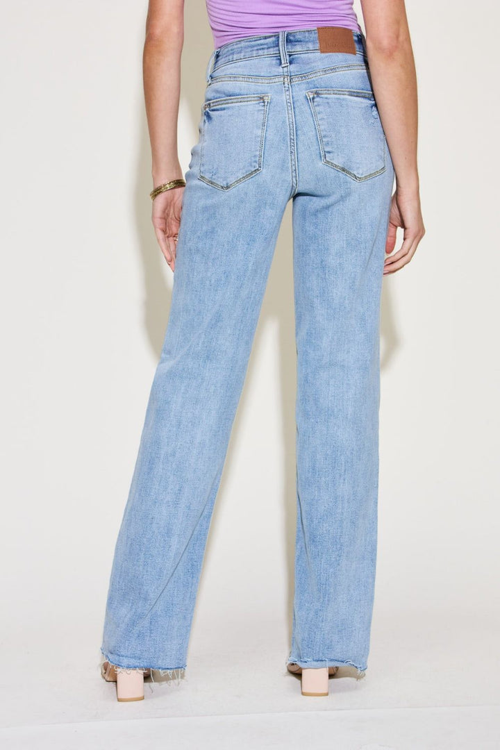 Judy Blue Straight Leg Light Wash Jeans - Inspired Eye Boutique