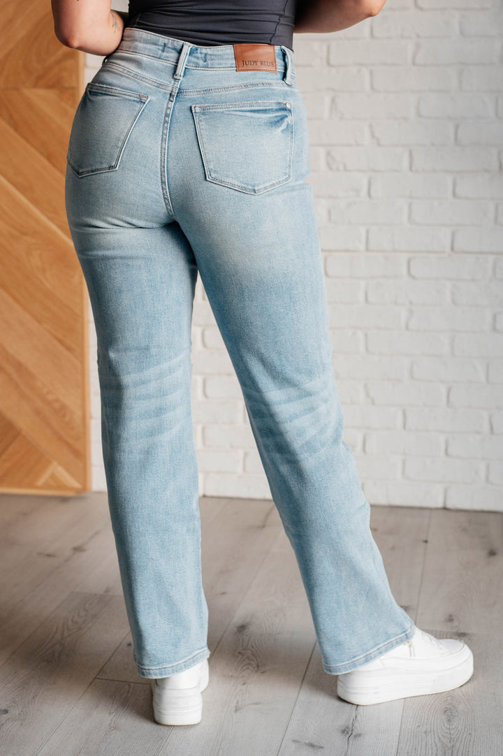 Judy Blue - Straight Leg Rigid Magic Destroyed Jeans - Inspired Eye Boutique