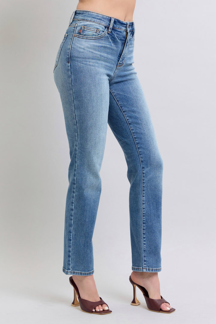 Judy Blue - Thermal Straight Leg Jeans - Inspired Eye Boutique