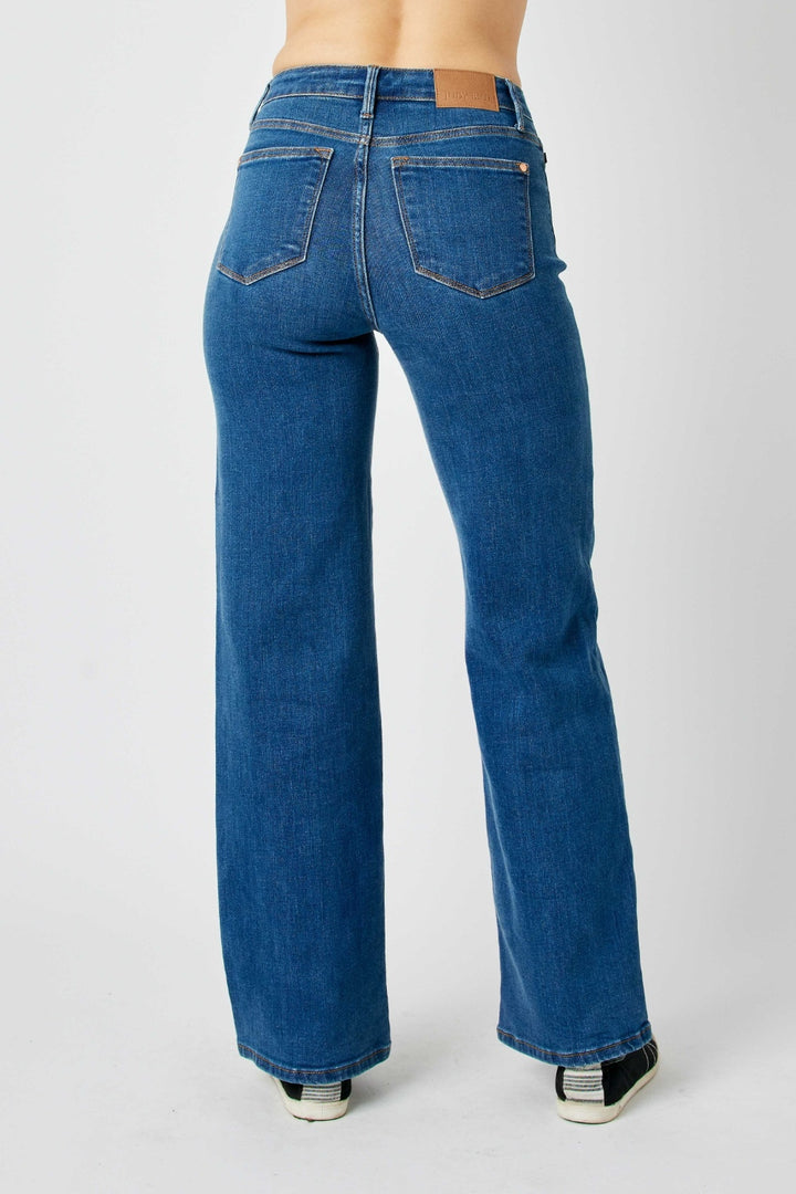 Judy Blue - Vintage Wash Wide Leg Jeans