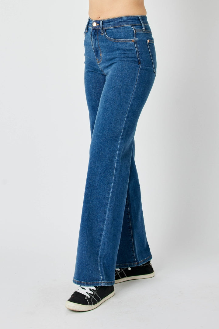 Judy Blue - Vintage Wash Wide Leg Jeans