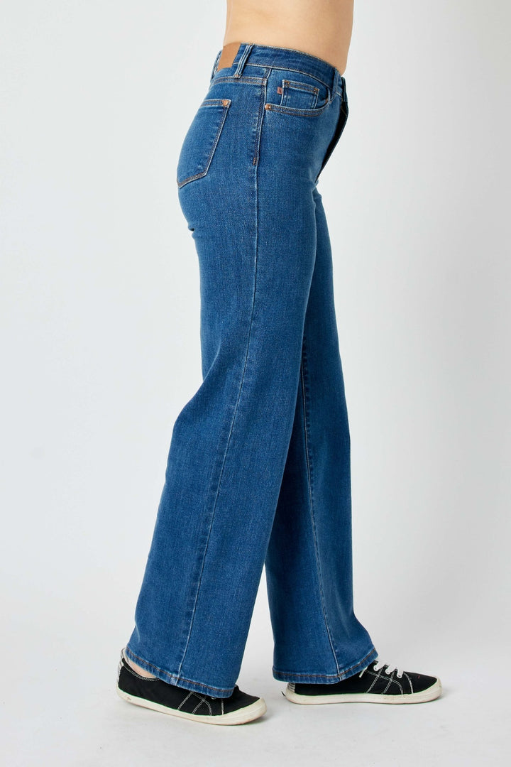 Judy Blue - Vintage Wash Wide Leg Jeans